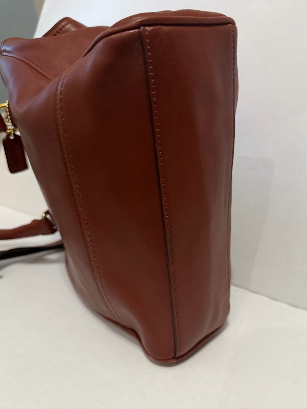 COACH Classic chestnut brown crossbody UEC 9x8x3, top zipper.Strap& 2 handles - Picture 7 of 14